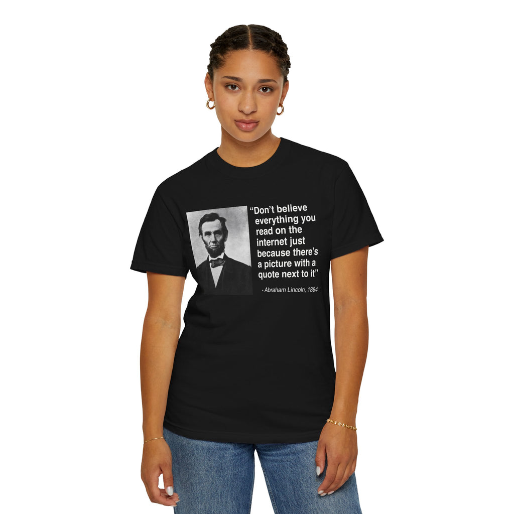 Abraham Lincoln Quote Heavyweight Box-Cut Tshirt
