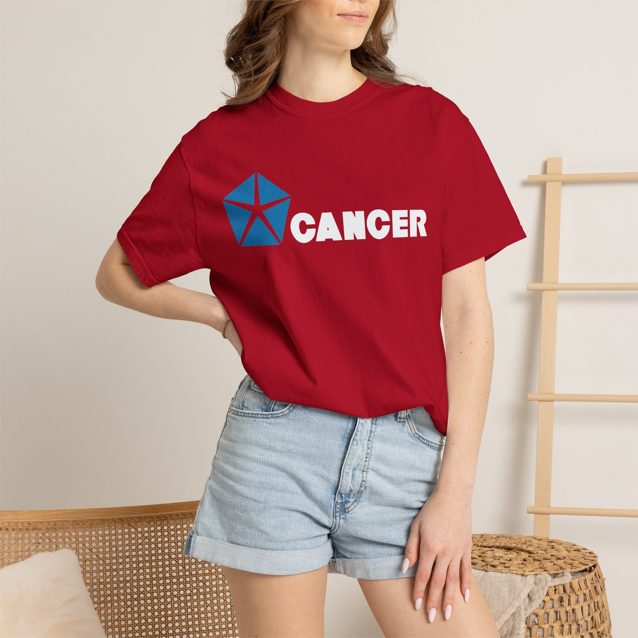 Cancer (D) Chrysler Edition Heavyweight Box-Cut Tshirt