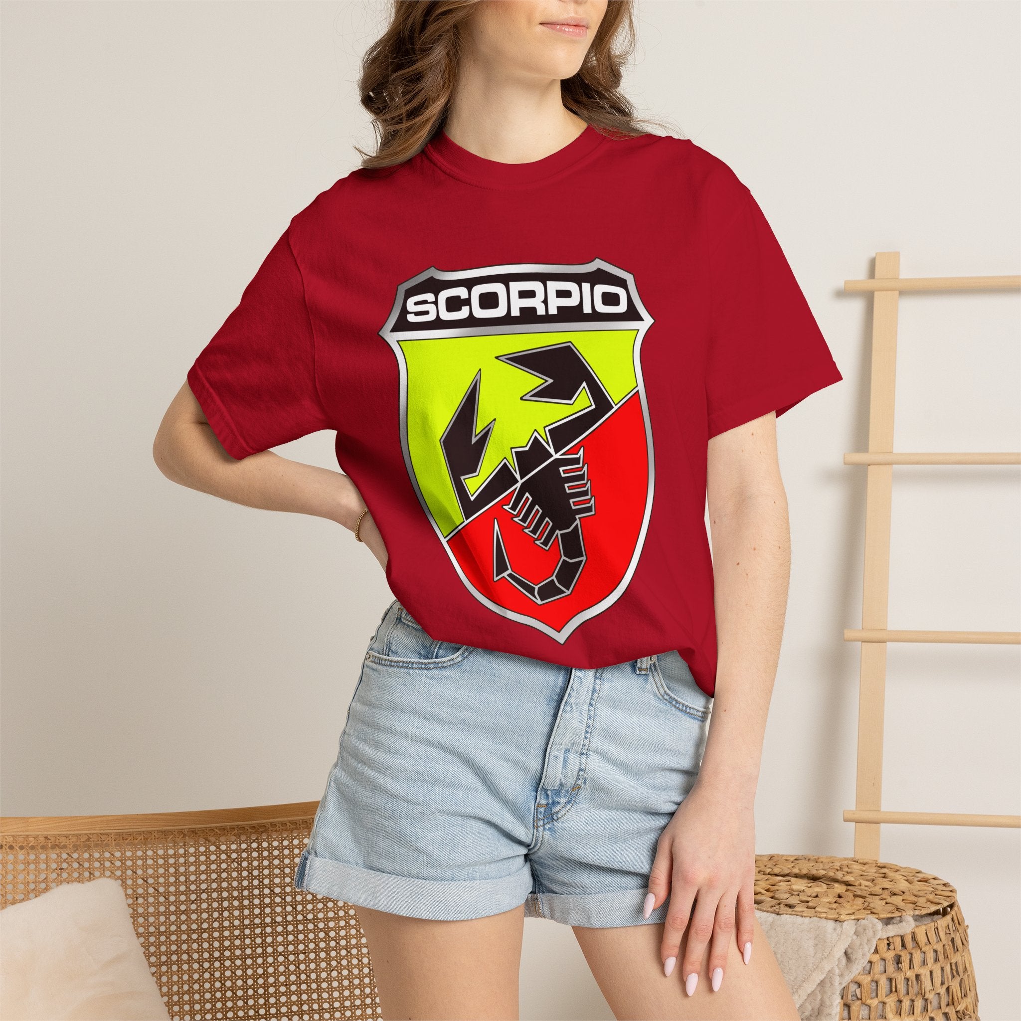 Scorpio (E) Fiat Abarth Heavyweight Box-Cut Tshirt