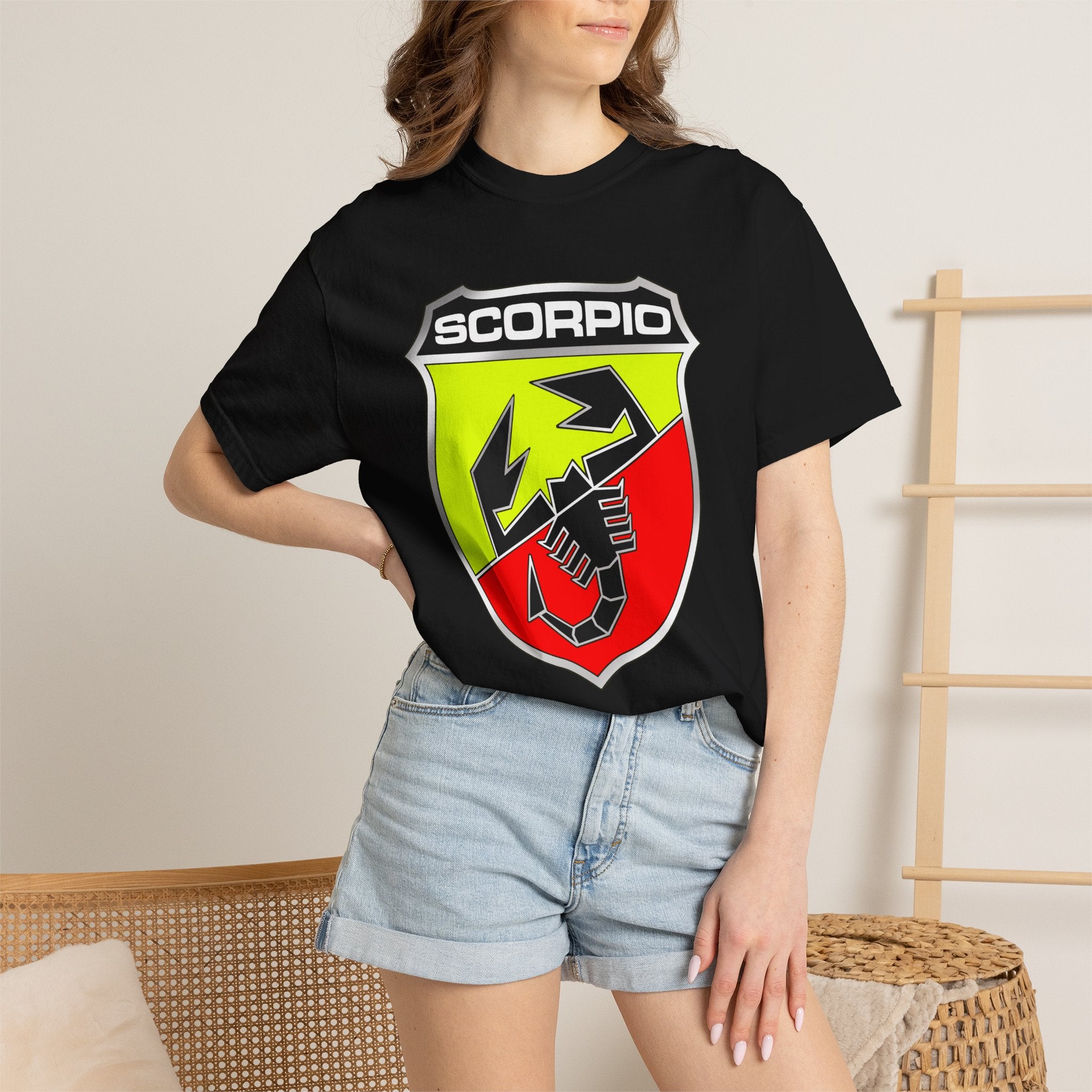 Scorpio (E) Fiat Abarth Heavyweight Box-Cut Tshirt