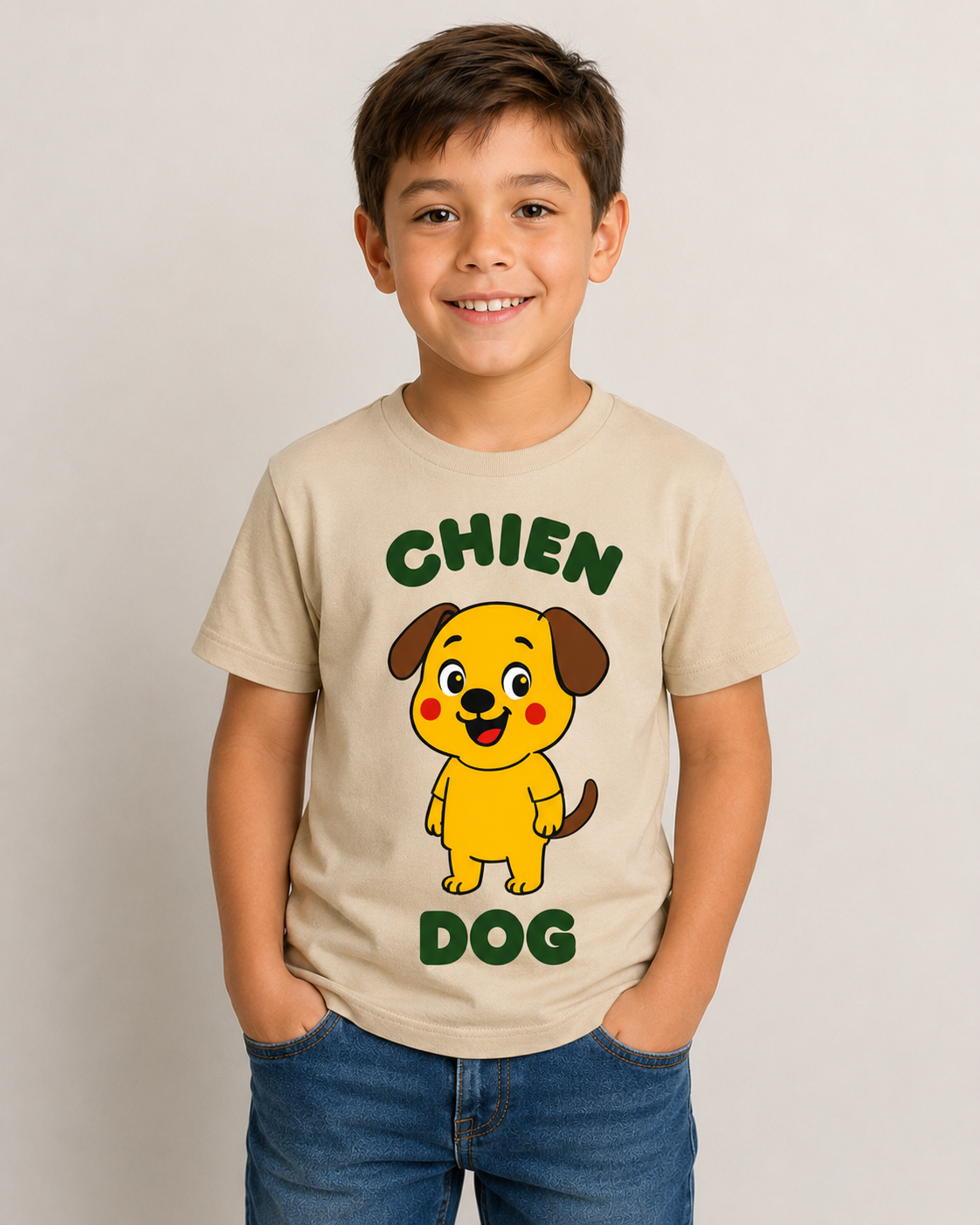 Chien (French) Dog - Youth unisex soft t-shirt