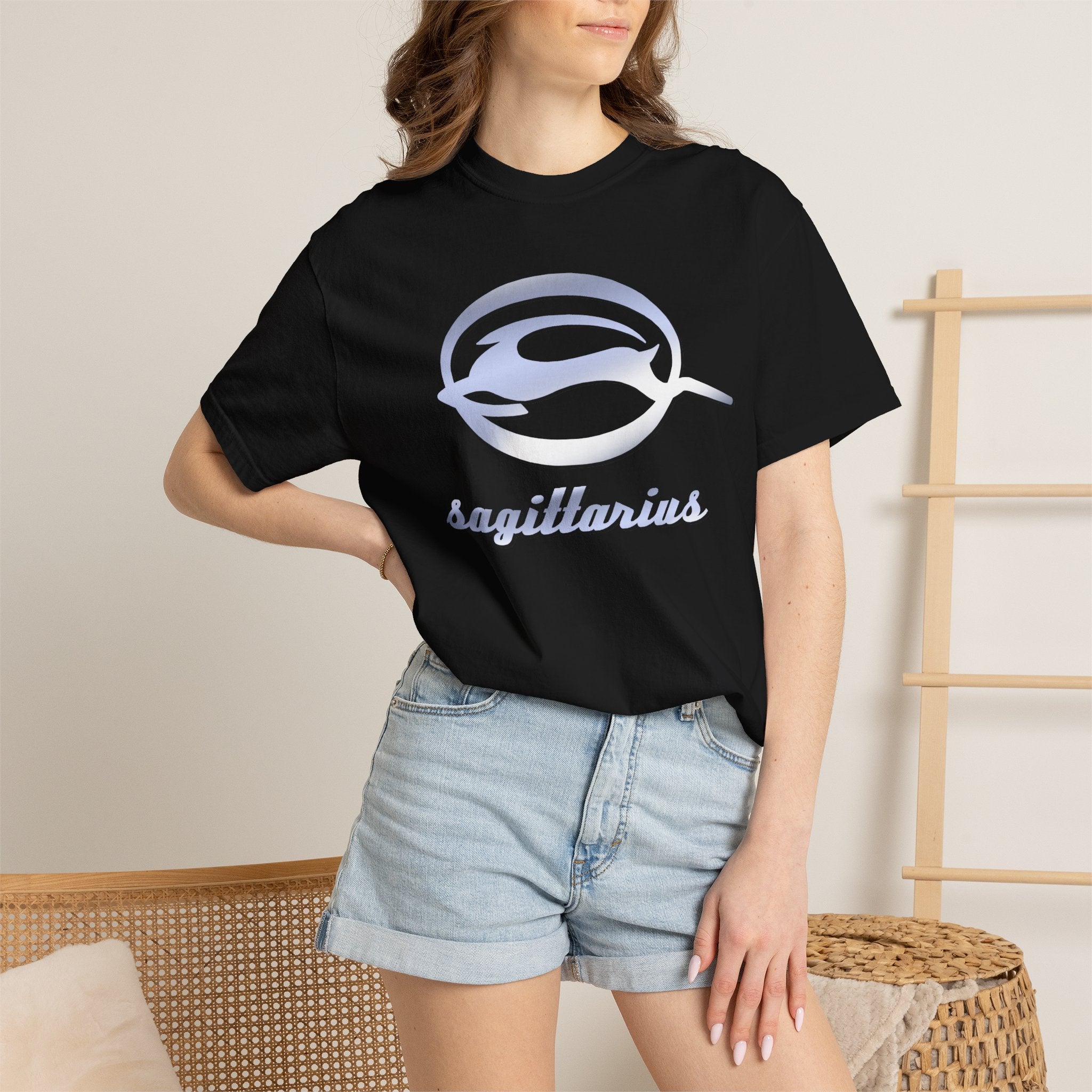 Sagittarius (D) Chevy Impala Edition Heavyweight Box-Cut Tshirt