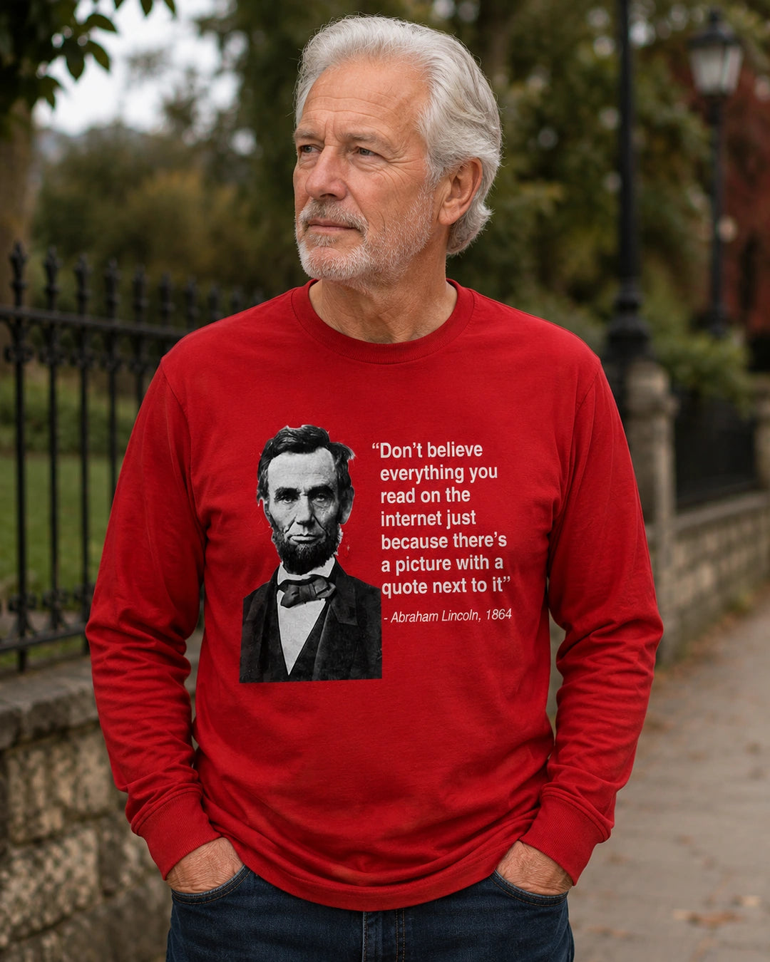 Abraham Lincoln Quote Unisex Jersey Long Sleeve Tee