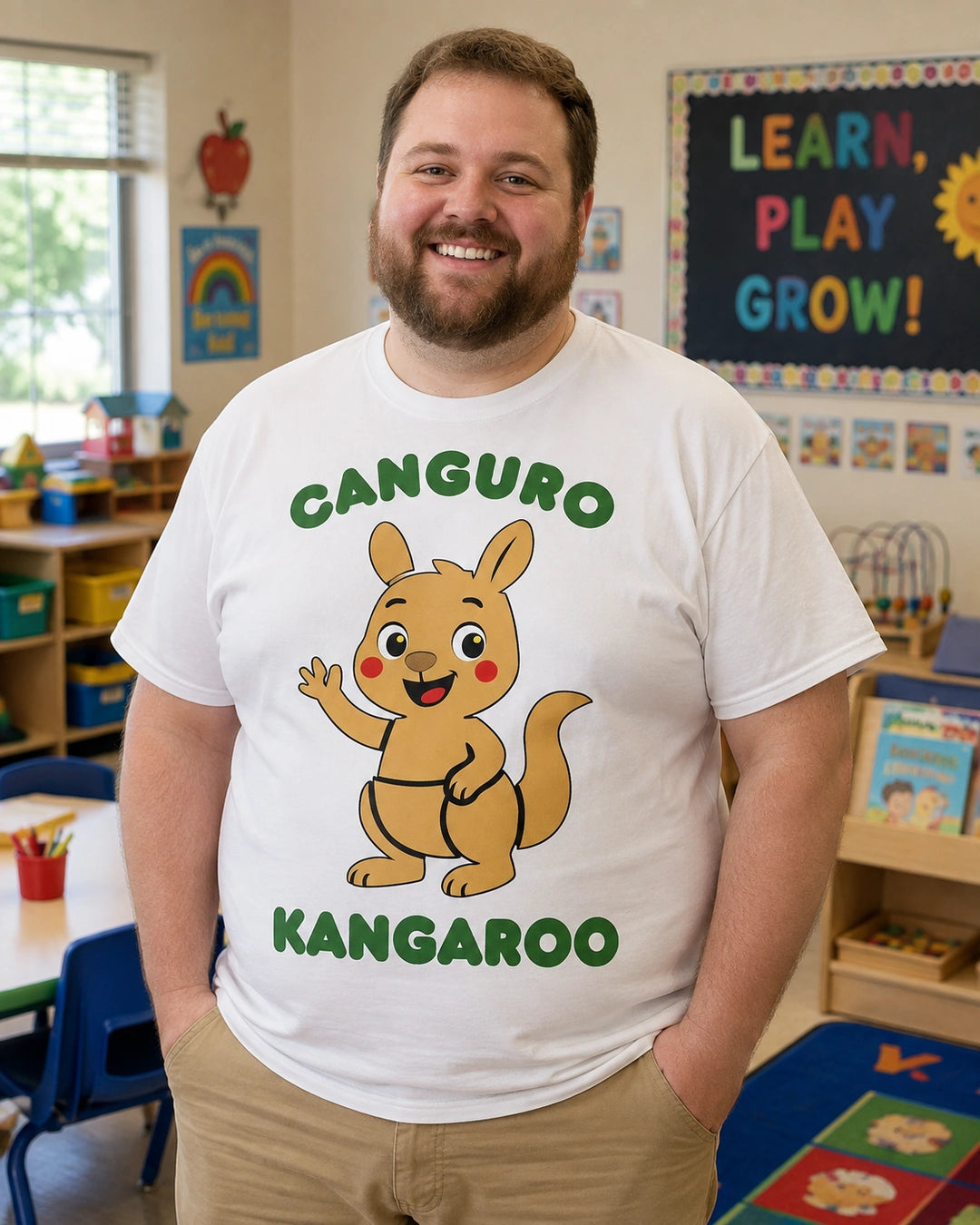 Canguro (Spanish) Kangaroo - Adult unisex soft t-shirt