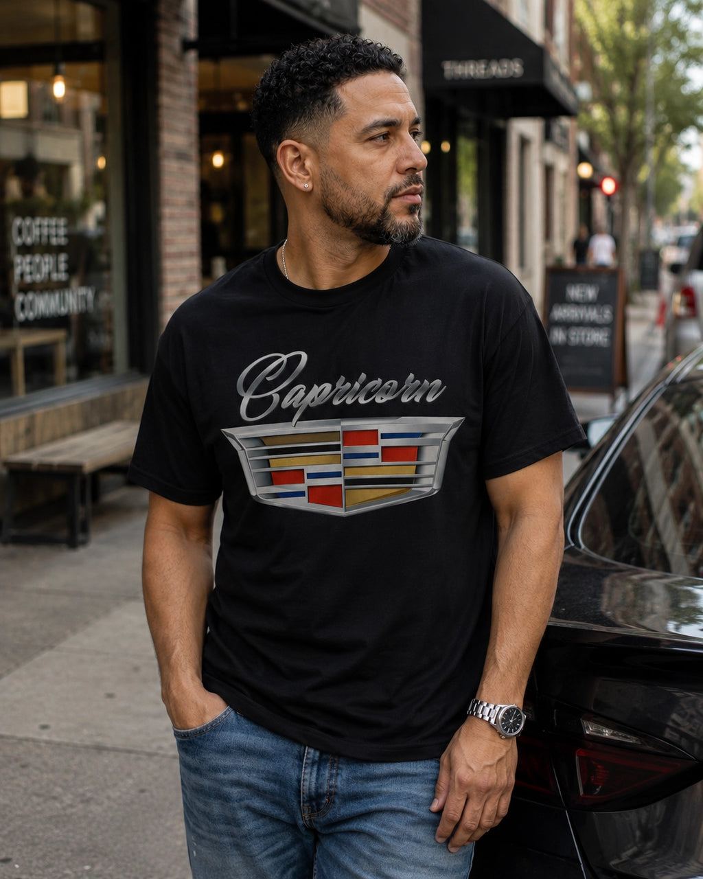 Capricorn (D) Cadillac Edition Heavyweight Box-Cut Tshirt