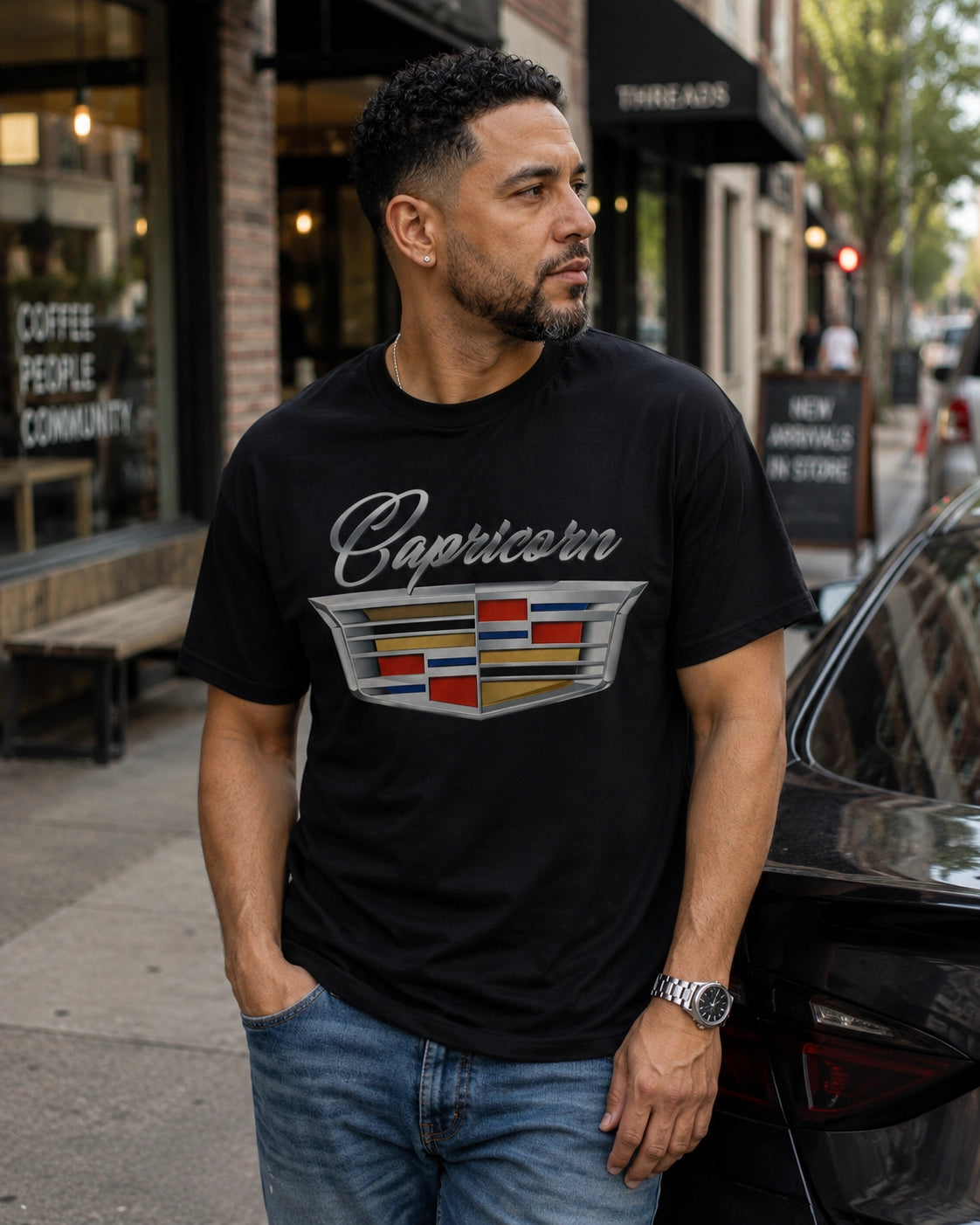 Capricorn (D) Cadillac Edition Heavyweight Box-Cut Tshirt