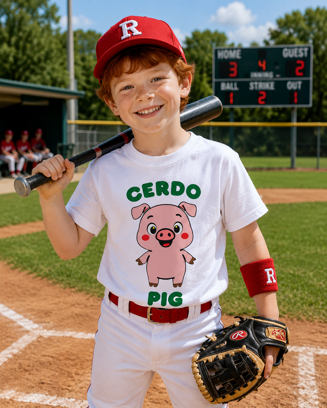 Cerdo (Spanish) Pig - Youth unisex soft t-shirt