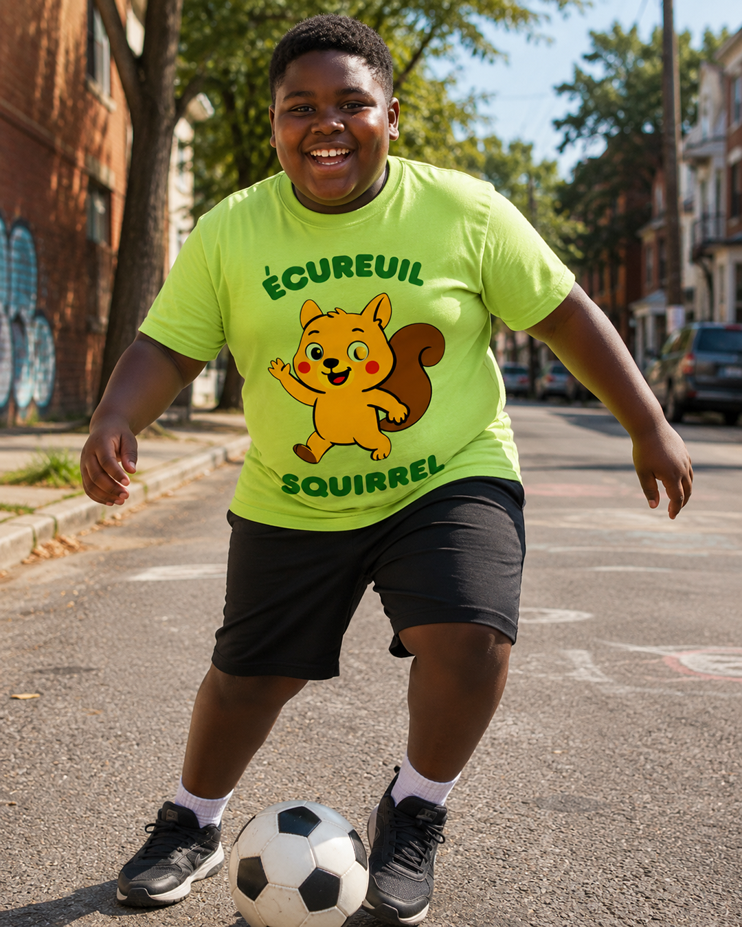 Ecureuil (French) Squirrel - Youth unisex soft t-shirt