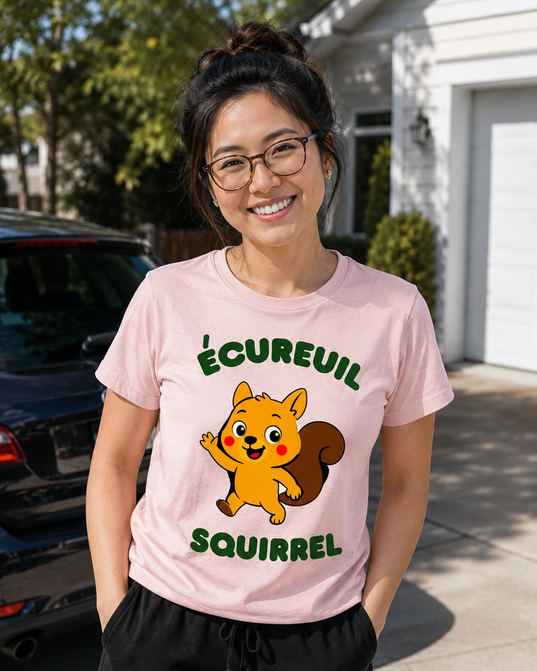 Ecureuil (French) Squirrel - Adult unisex soft t-shirt