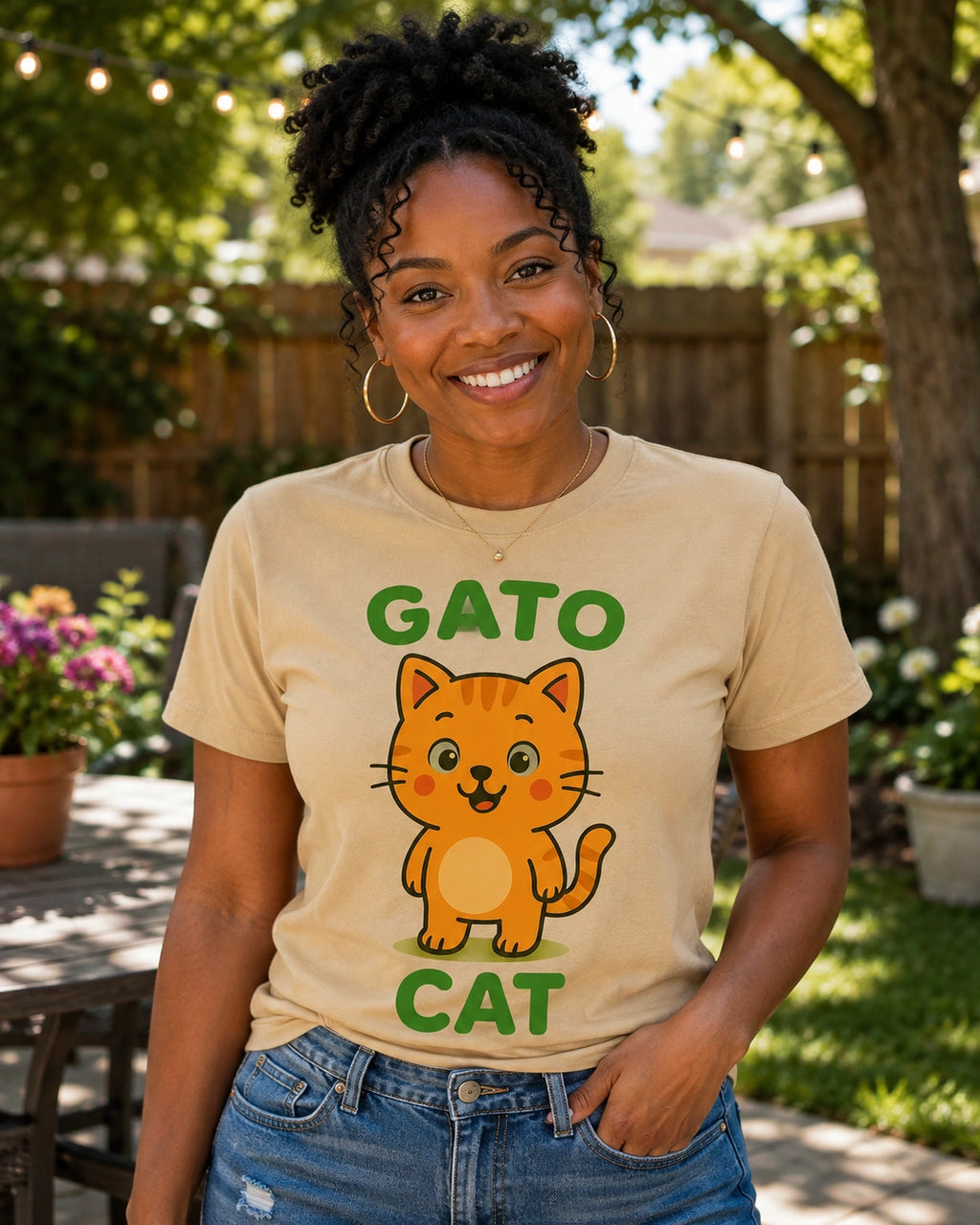 Gato (Spanish) Cat - Adult unisex soft t-shirt