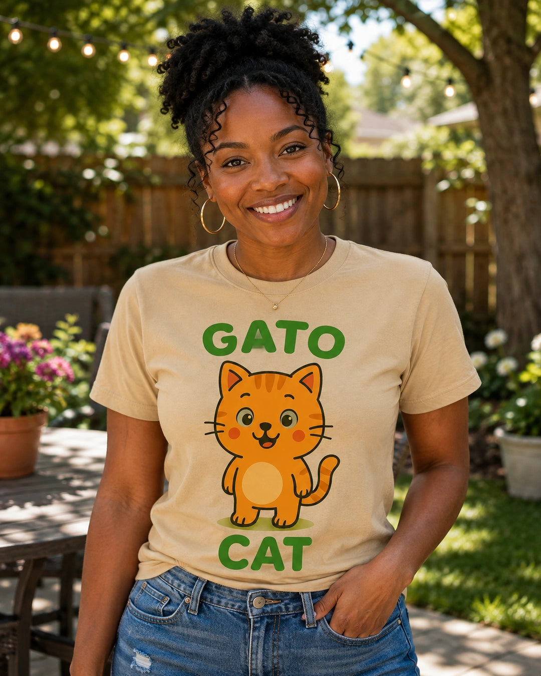 Gato (Spanish) Cat - Adult unisex soft t-shirt