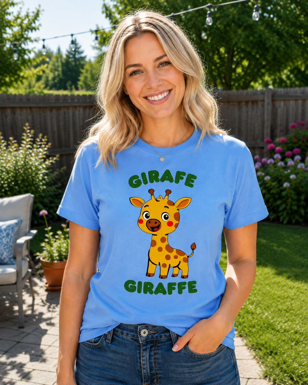 Girafe (French) Giraffe - Adult unisex soft t-shirt