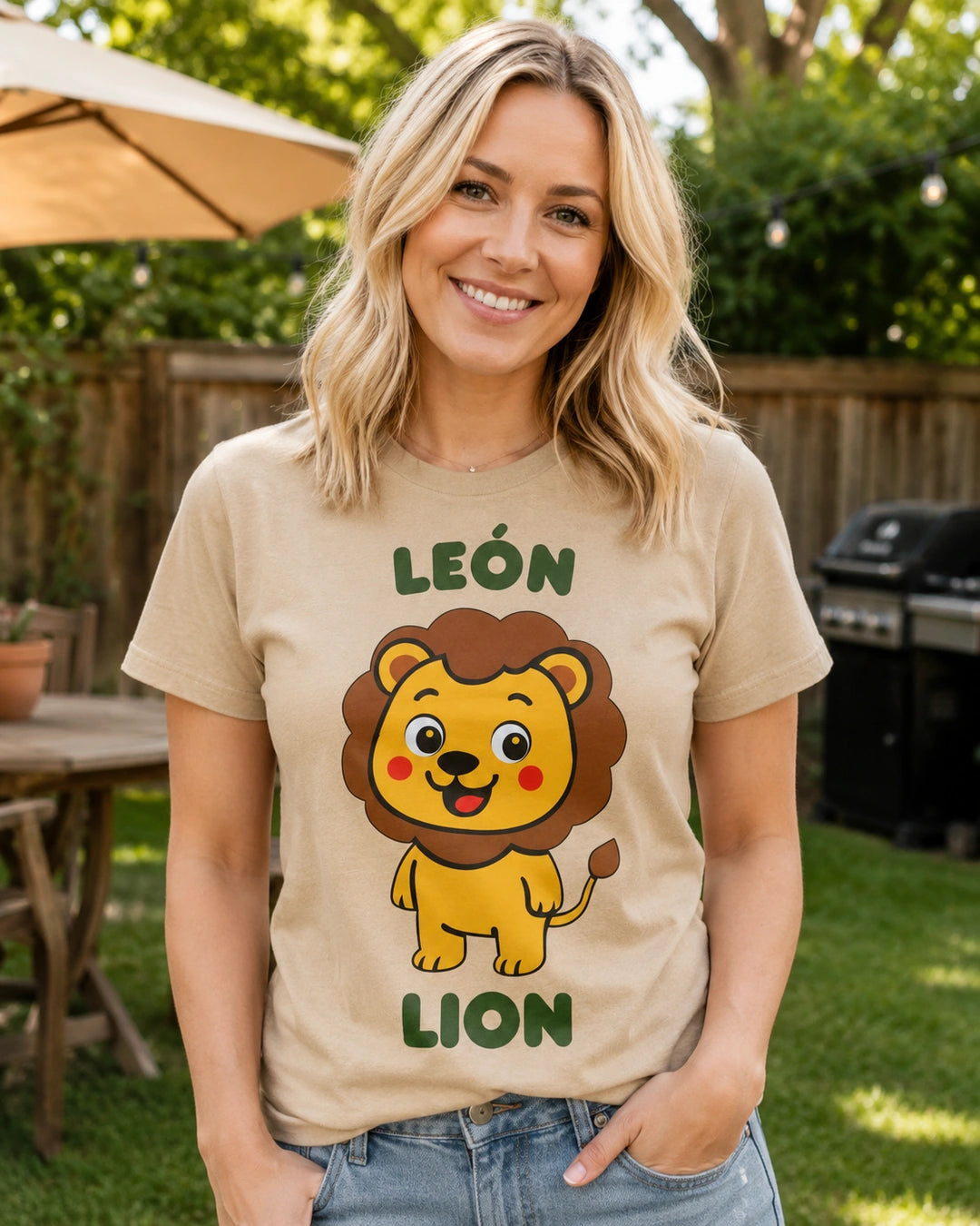 Leon (Spanish) Lion - Adult unisex soft t-shirt