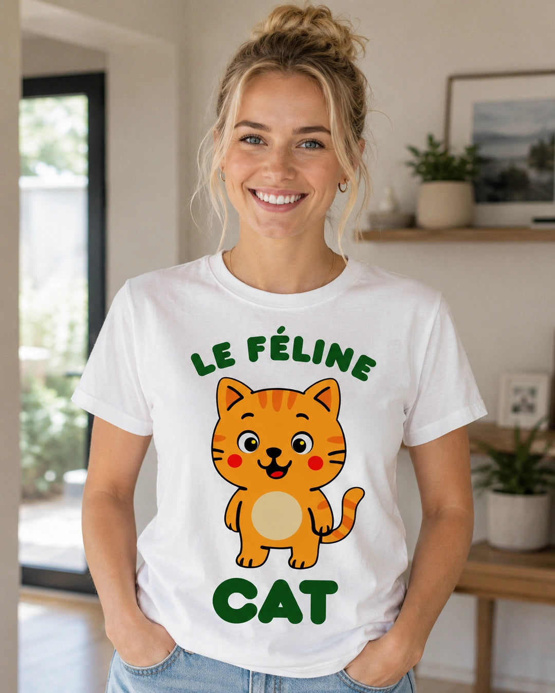 Le Feline (French) Cat - Adult unisex soft t-shirt
