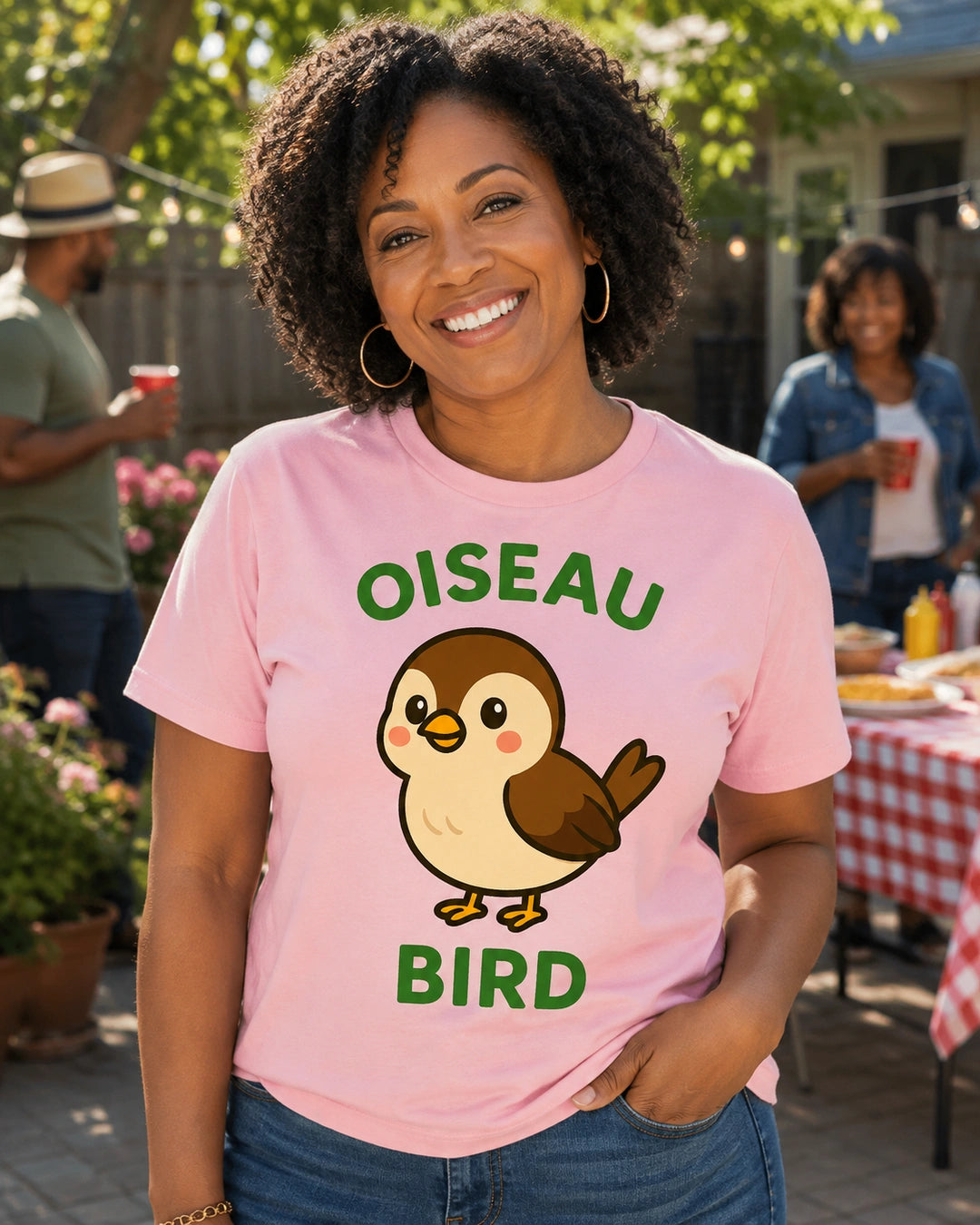 Oiseau (French) Bird - Adult unisex soft t-shirt