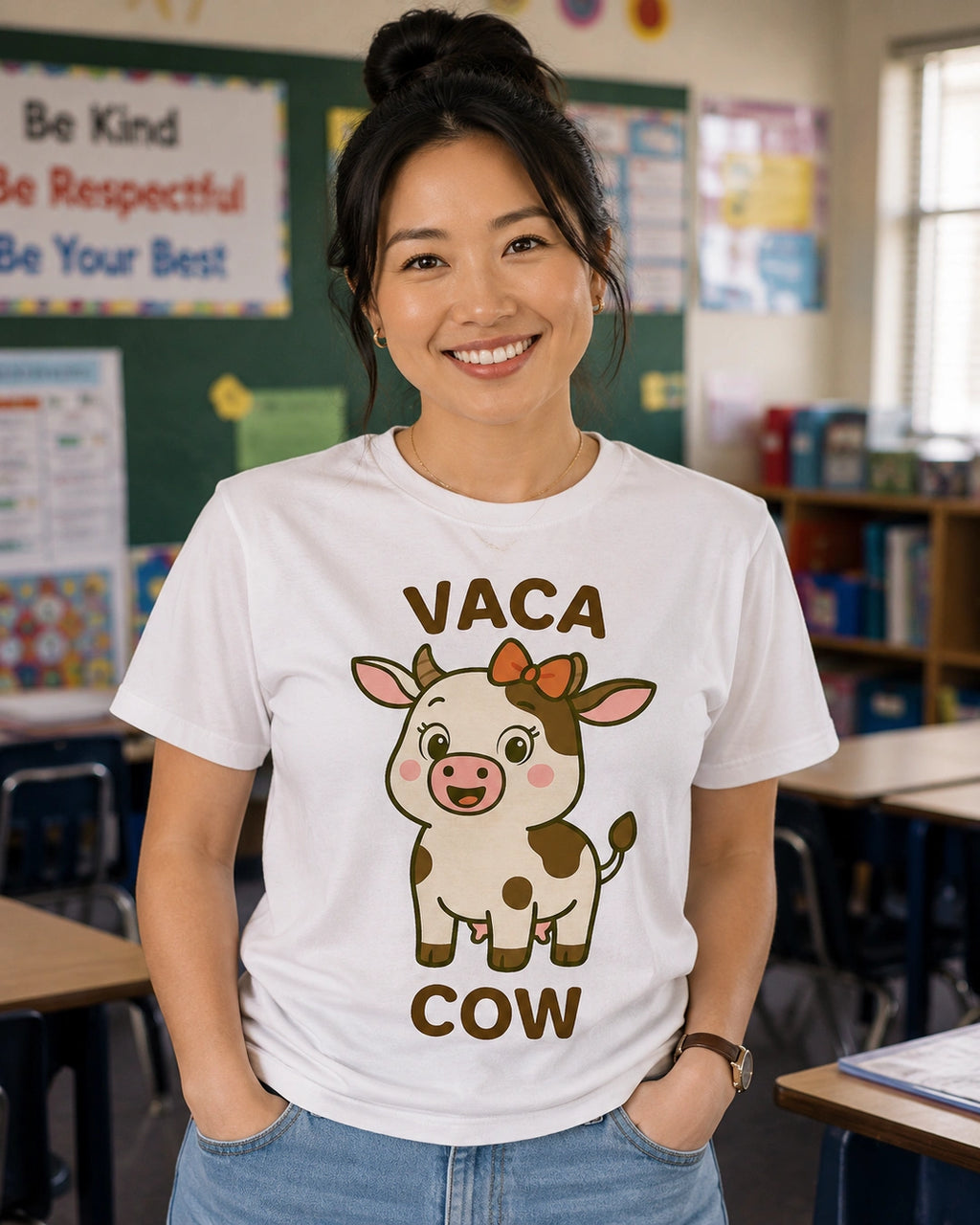 Vaca (Spanish) Cow - Adult unisex soft t-shirt