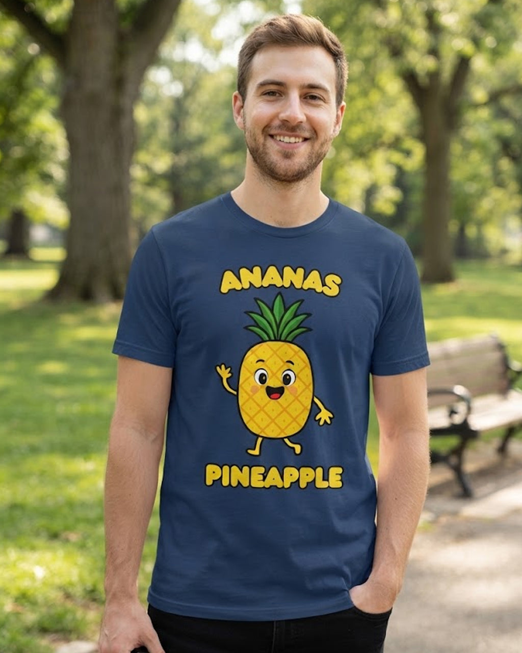 Ananas (French) Pineapple - Adult unisex soft t-shirt