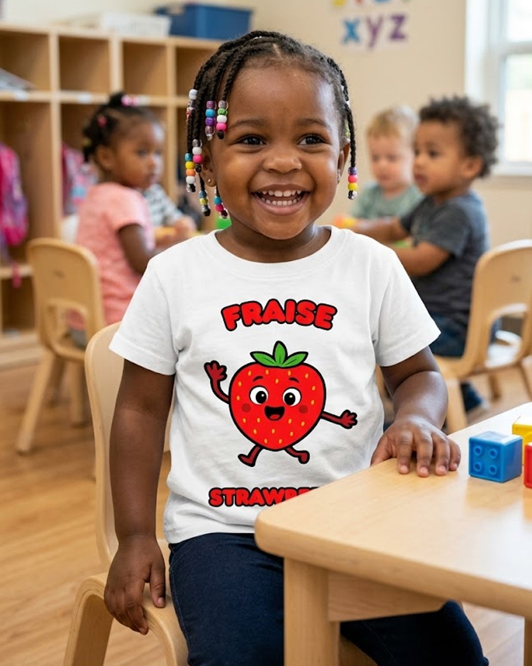 Fraise (French) Strawberry - Toddler soft t-shirt