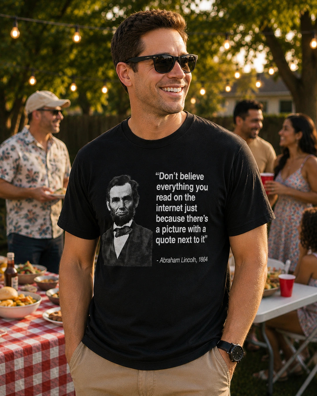 Abraham Lincoln Quote Heavyweight Box-Cut Tshirt
