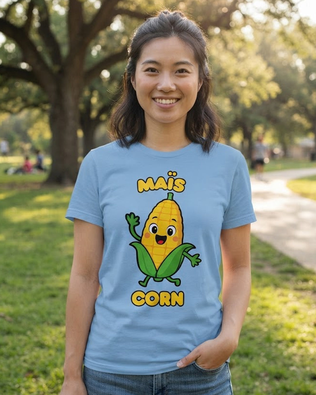Mais (French) Corn - Adult unisex soft t-shirt