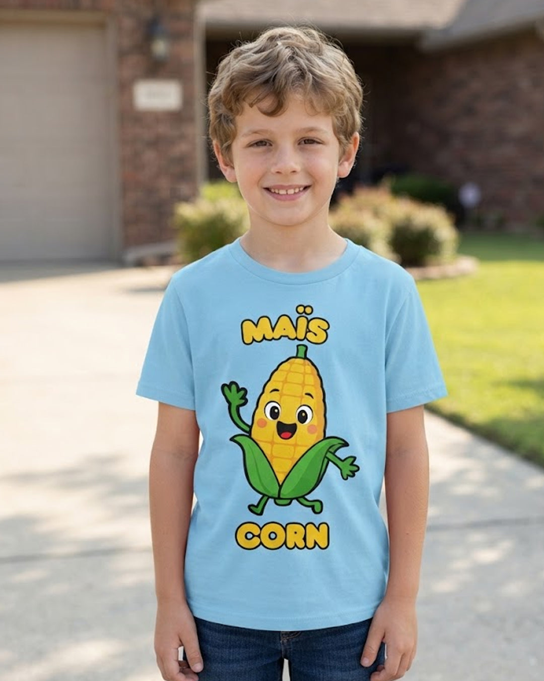 Mais (French) Corn - Youth unisex soft t-shirt