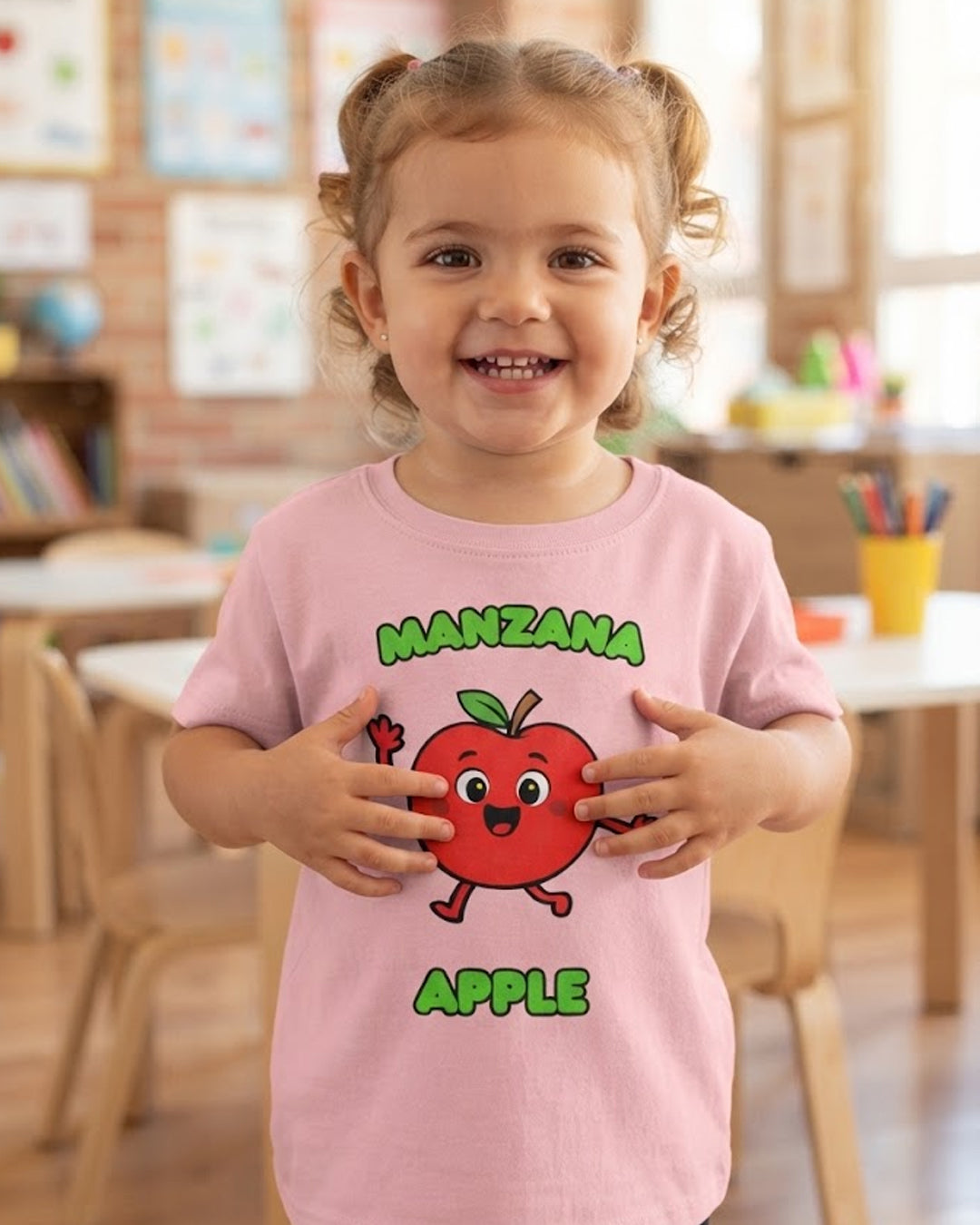 Manzana (Spanish) Apple - Toddler soft t-shirt