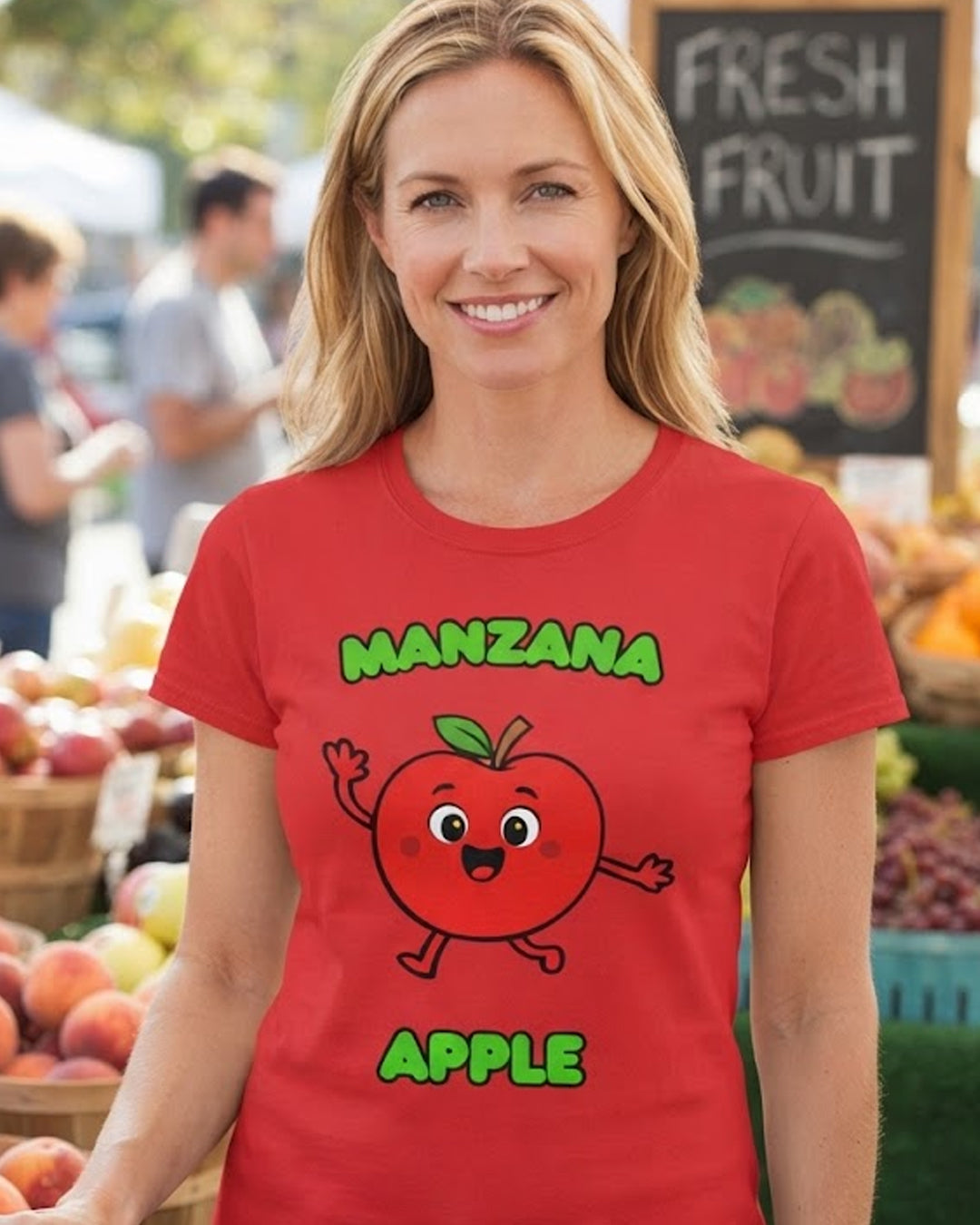 Manazana (Spanish) Apple - Adult unisex soft t-shirt