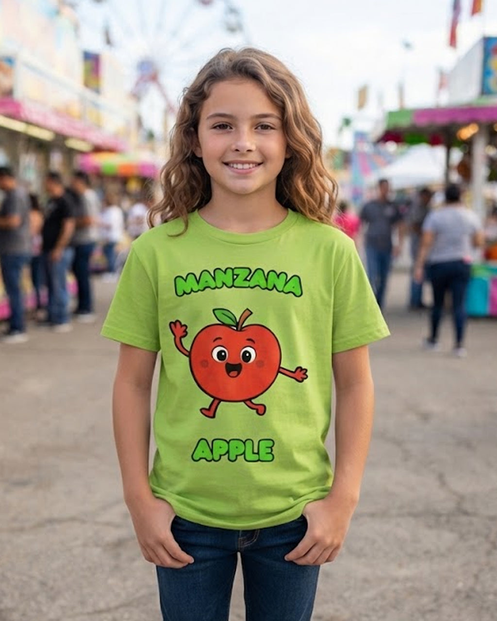 Manzana (Spanish) Apple - Youth unisex soft t-shirt