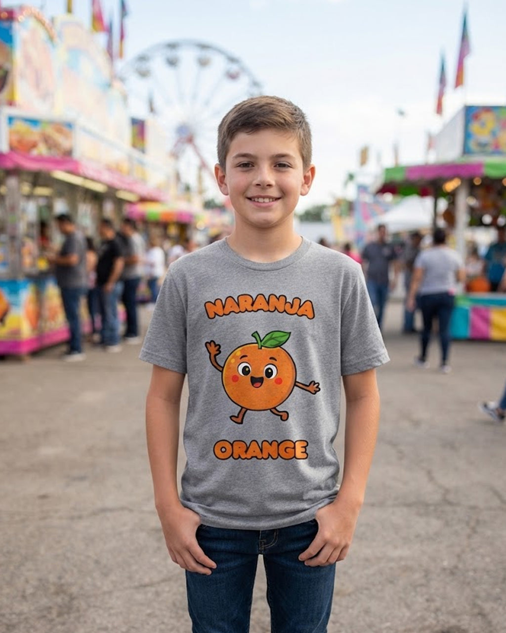 Naranja (Spanish) Orange - Youth unisex soft t-shirt