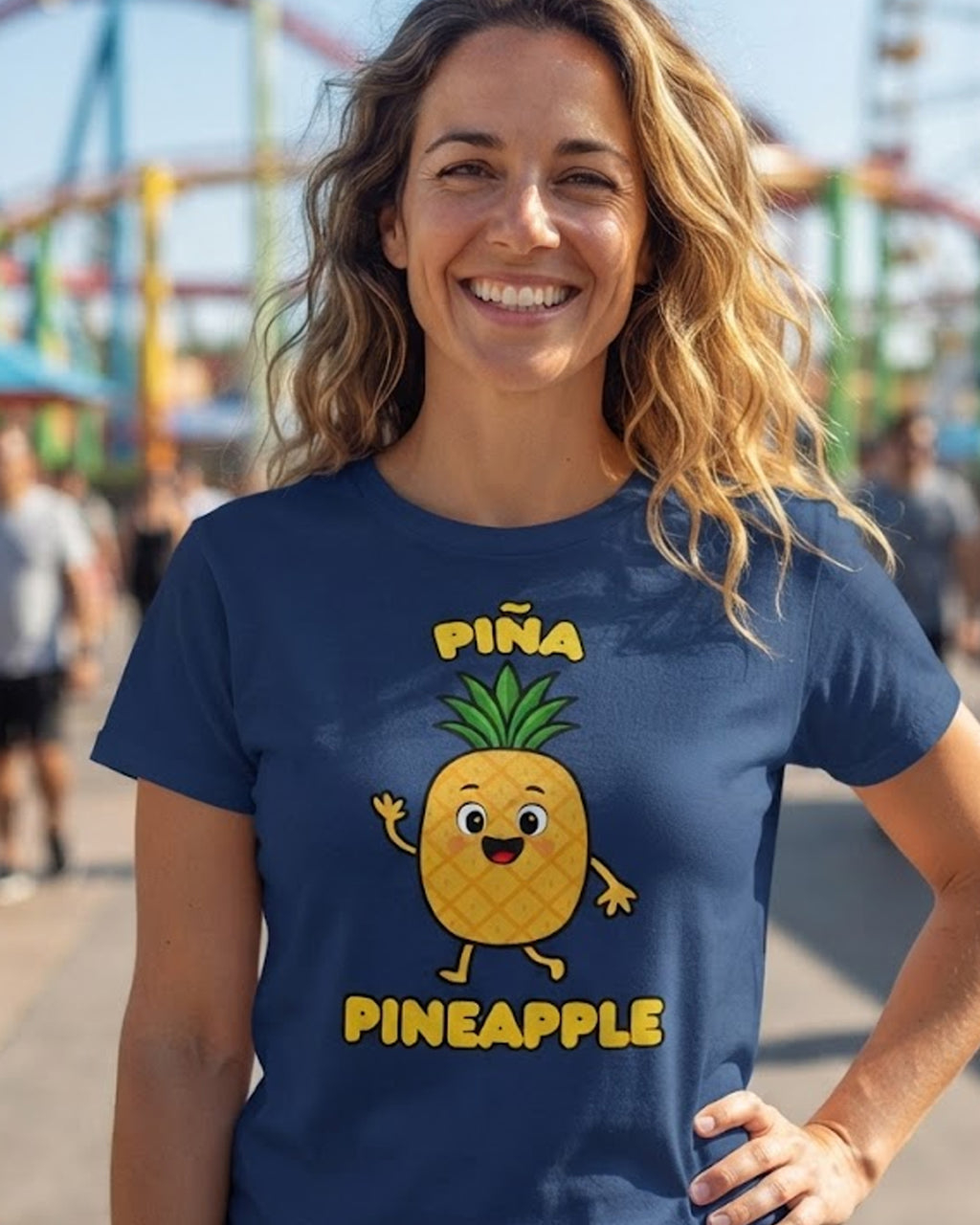 Pina (Spanish) Pineapple - Adult unisex soft t-shirt