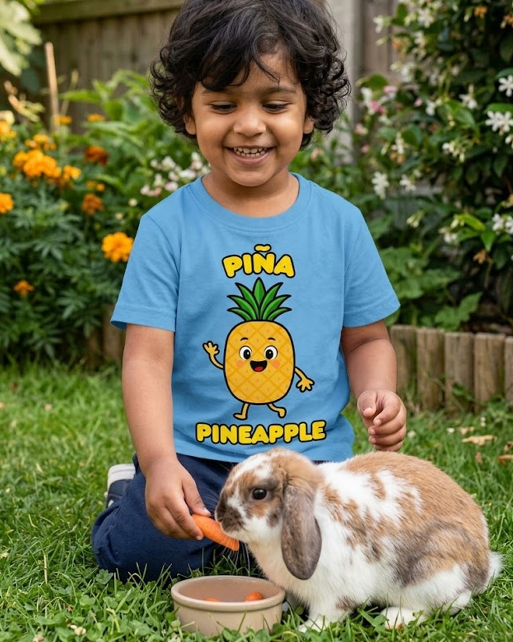 Pina (Spanish) Pineapple - Toddler soft t-shirt