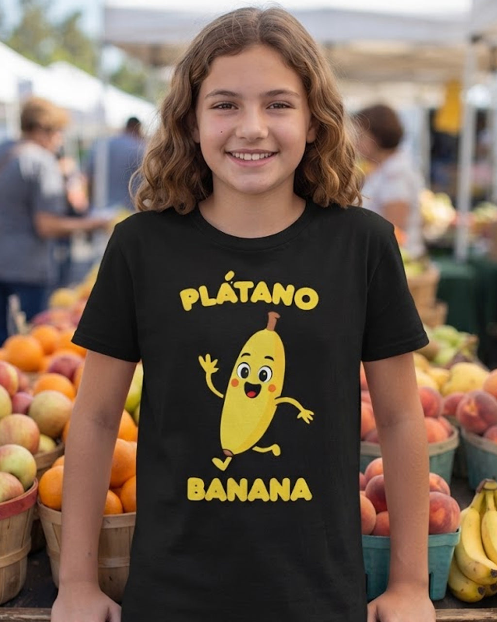 Platano (Spanish) Banana - Youth unisex soft t-shirt