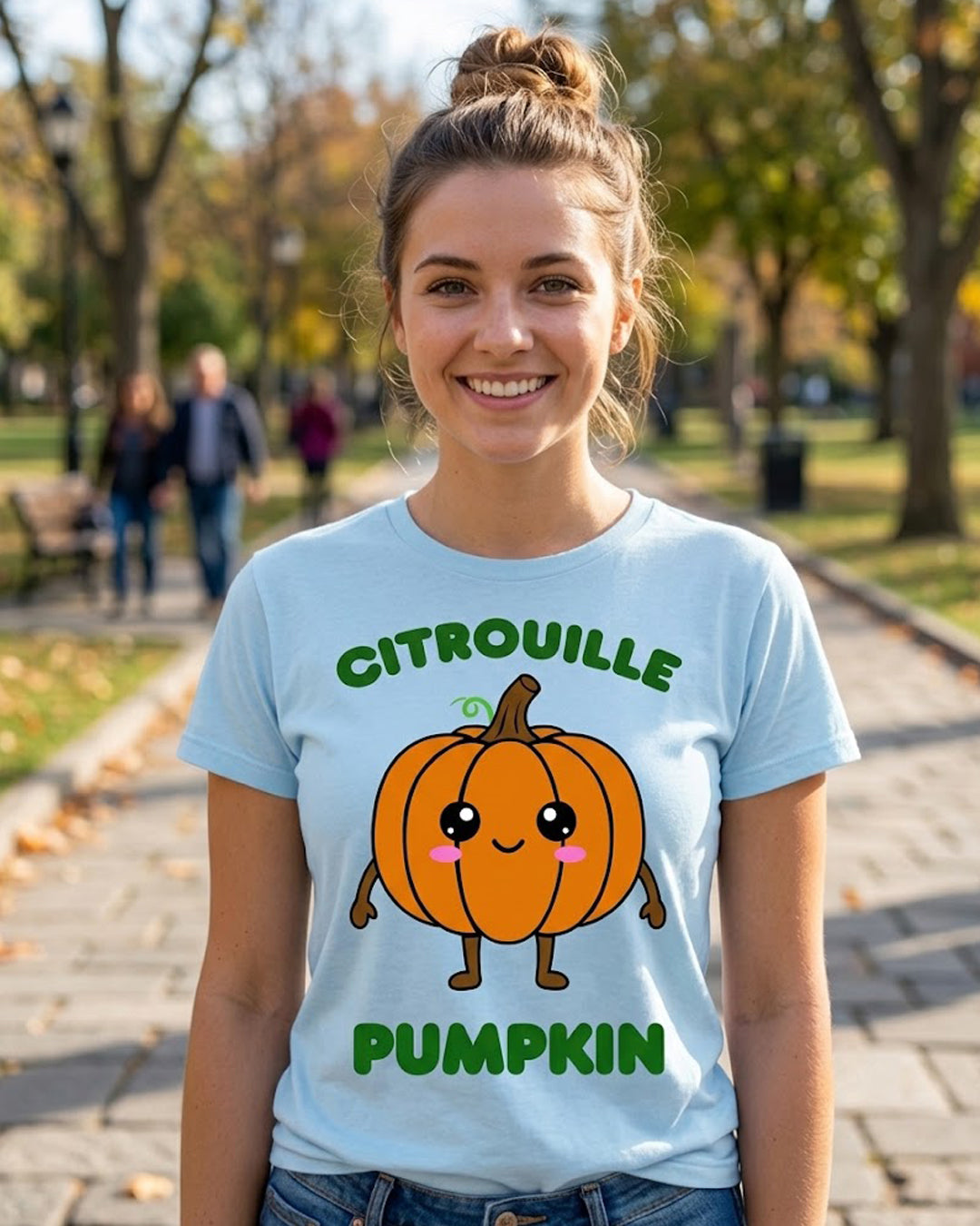 Citrouille (French) Pumpkin - Adult unisex soft t-shirt