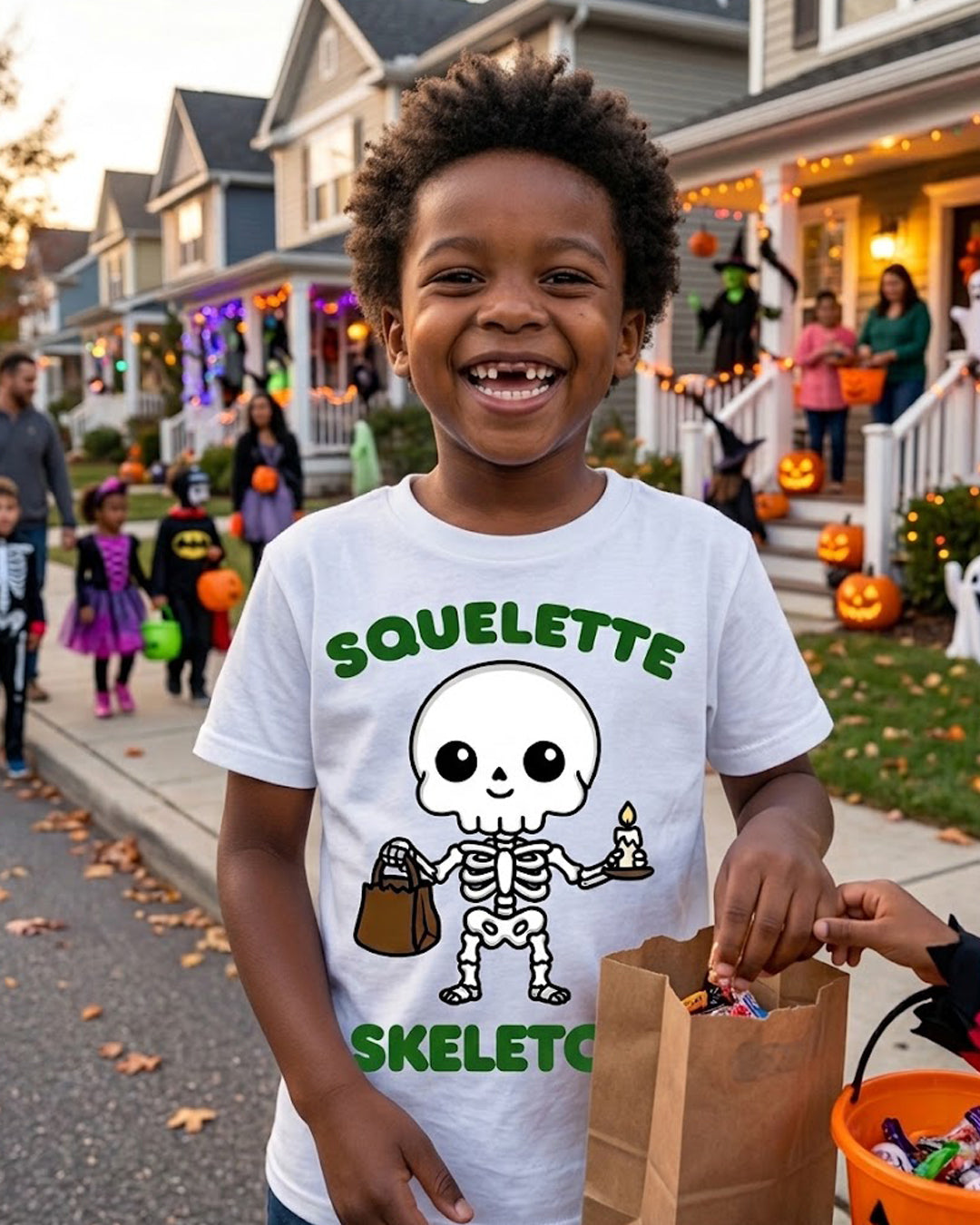 Squelette (French) Skeleton - Youth unisex soft t-shirt
