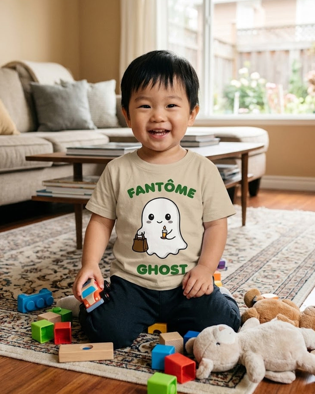 Fantome (French) Ghost - Toddler soft t-shirt